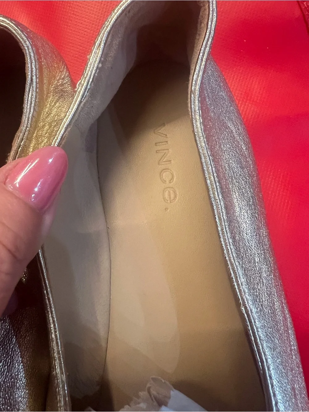Vince Metallic Gold Slip-On Espadrilles